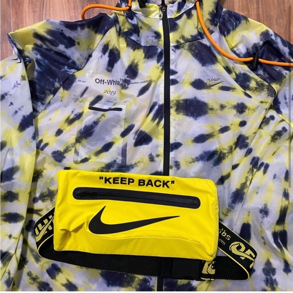 Nike Lab x Off-White NRG Tie-Dye Jacket and Bag. Women’s Large